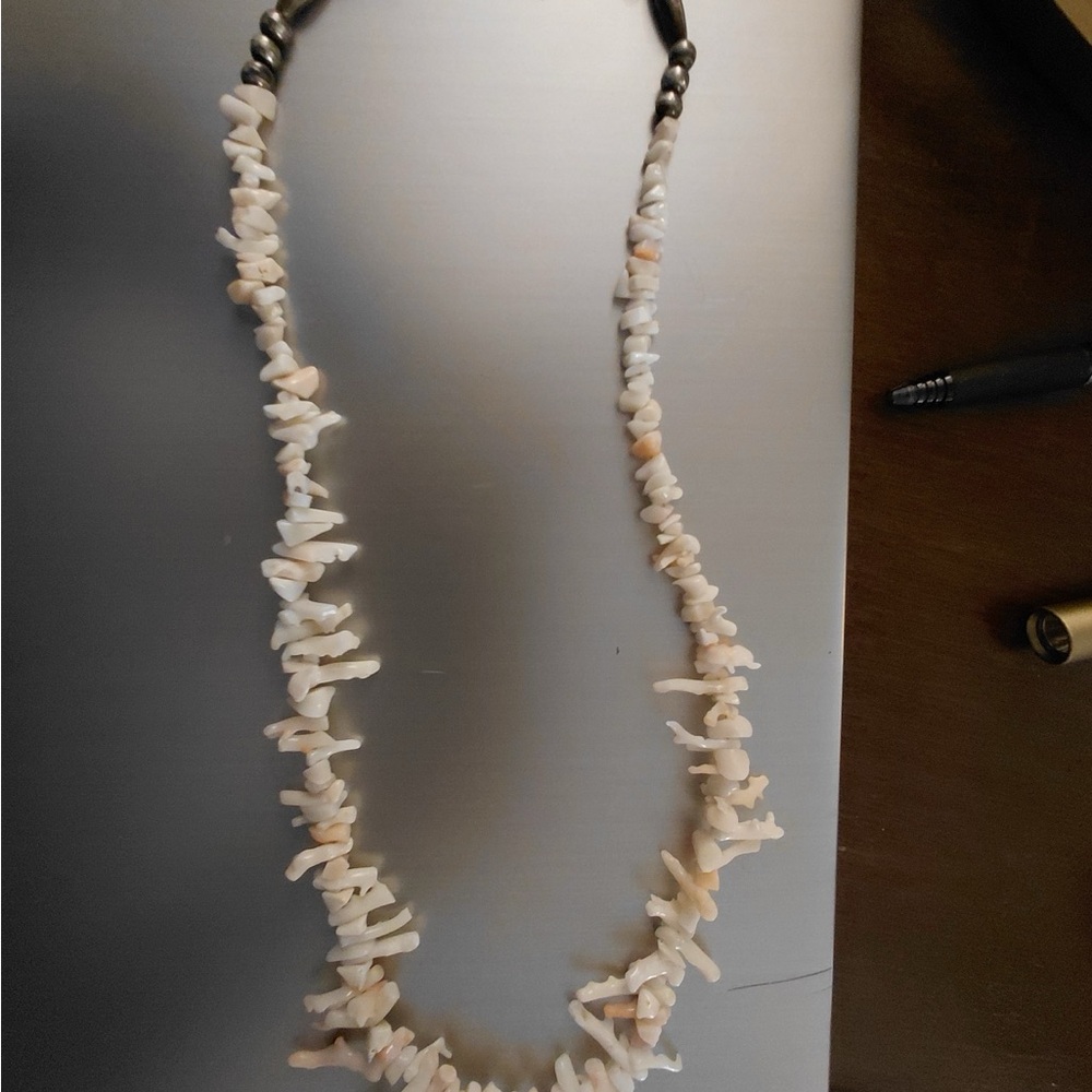 Elegant Pink and White Angel Coral Necklace